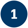 Dark blue circle with '1' in white