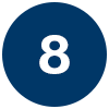 Dark blue circle with '8' in white
