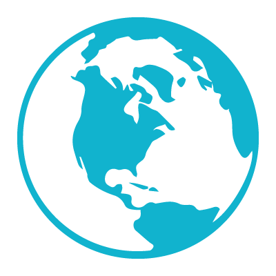 Blue globe icon
