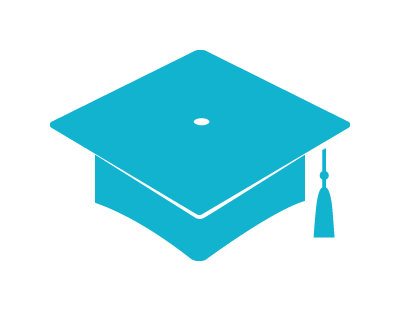 Blue graduation hat