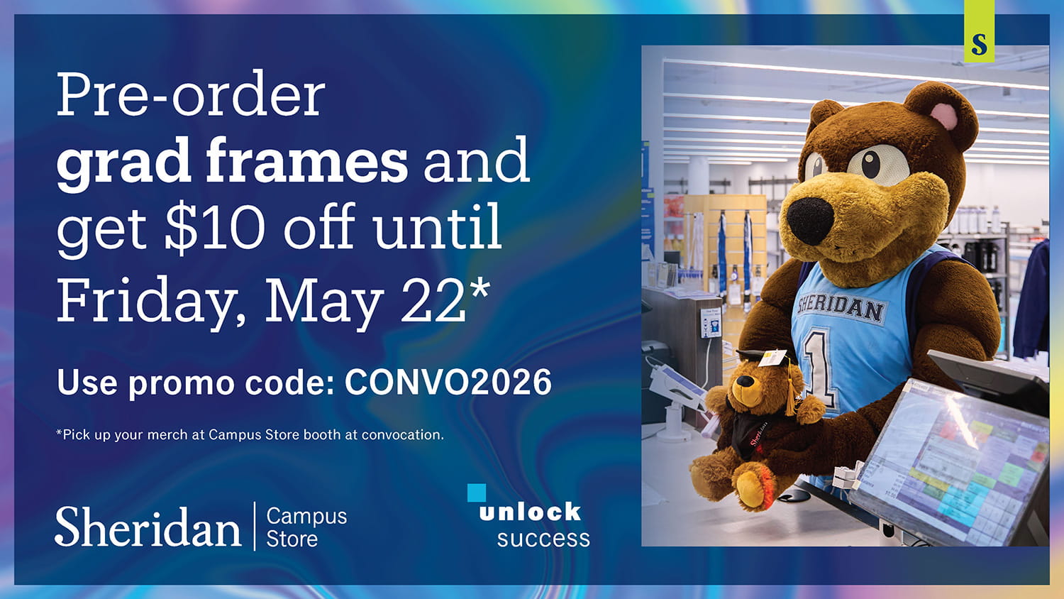 Pre-order grad frames and get $10 off until Friday, May 22