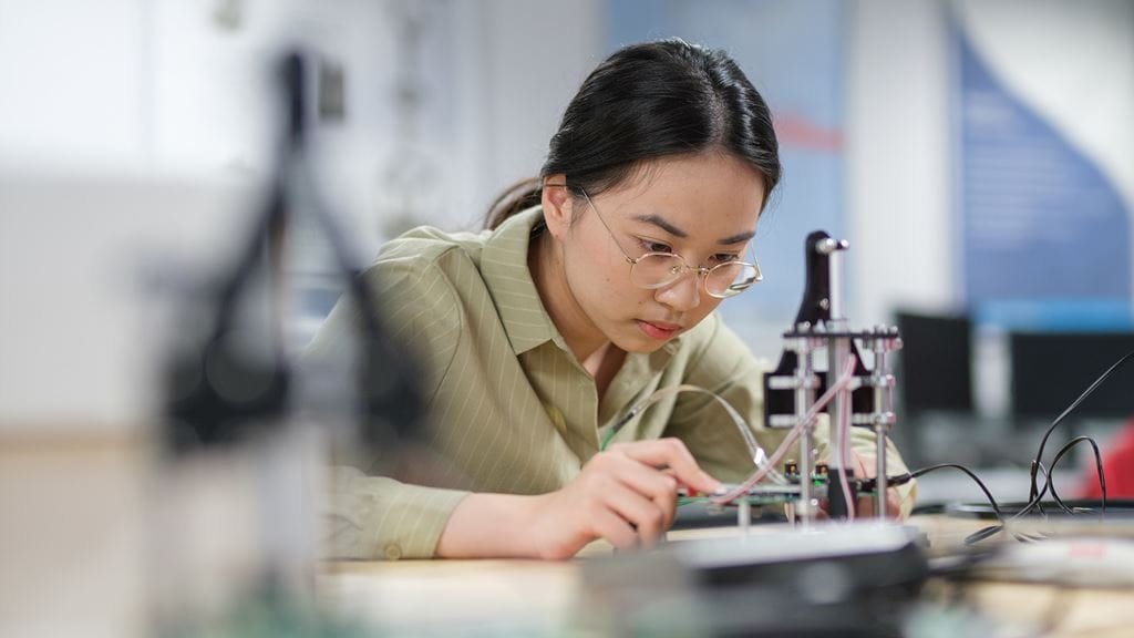 Person working in a lab