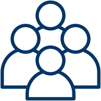 A cluster of four figures