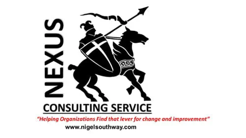 Nexus Consulting Service. 'Helping Organizations Find that lever for change and improvement' www.nigelsouthway.com. Logo.
