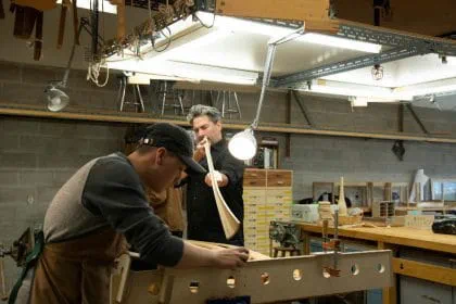 Working on the Sheridan Mace in the Furniture Studio.