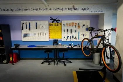 The Sheridan Bike Hub at Hazel McCallion Campus in Mississauga.