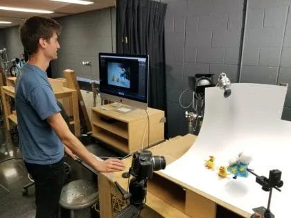 Terry Ibele working in the studio