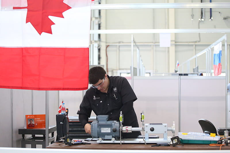 Jake Doan in competition at WorldSkills Kazan 2019. 