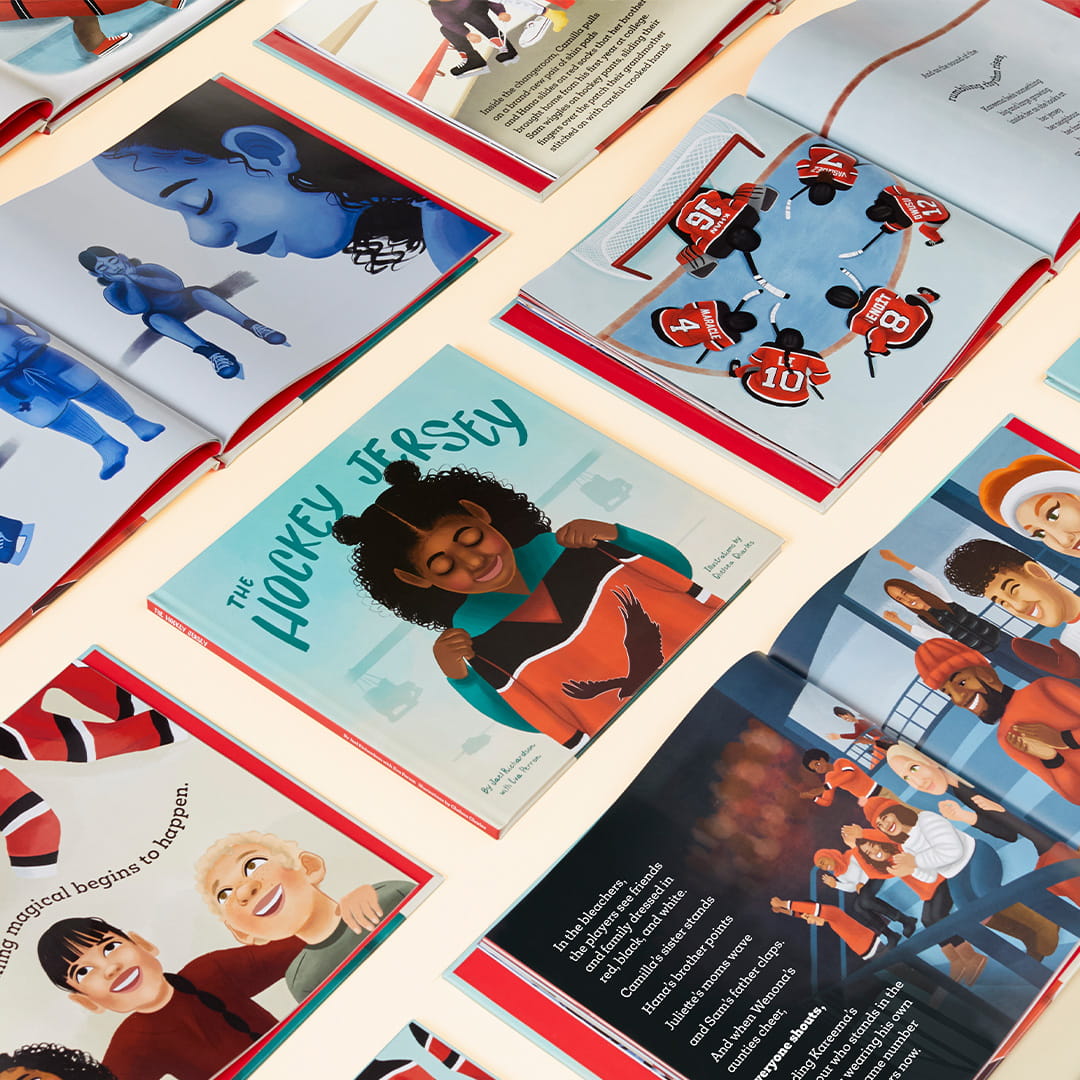 Illustrations by Chelsea Charles for 'The Hockey Jersey'