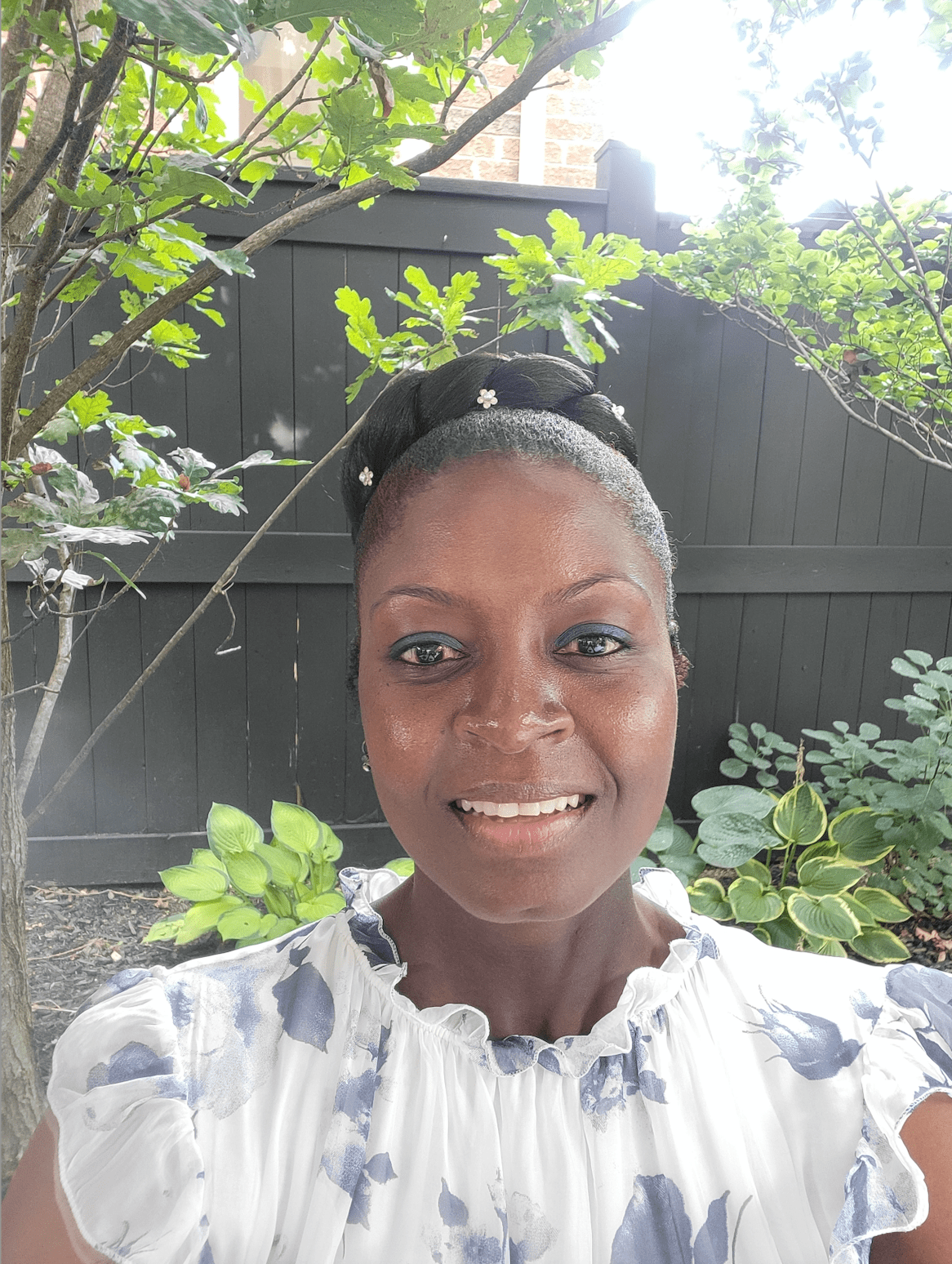 A head and shoulders portrait of Georgia Hamilton