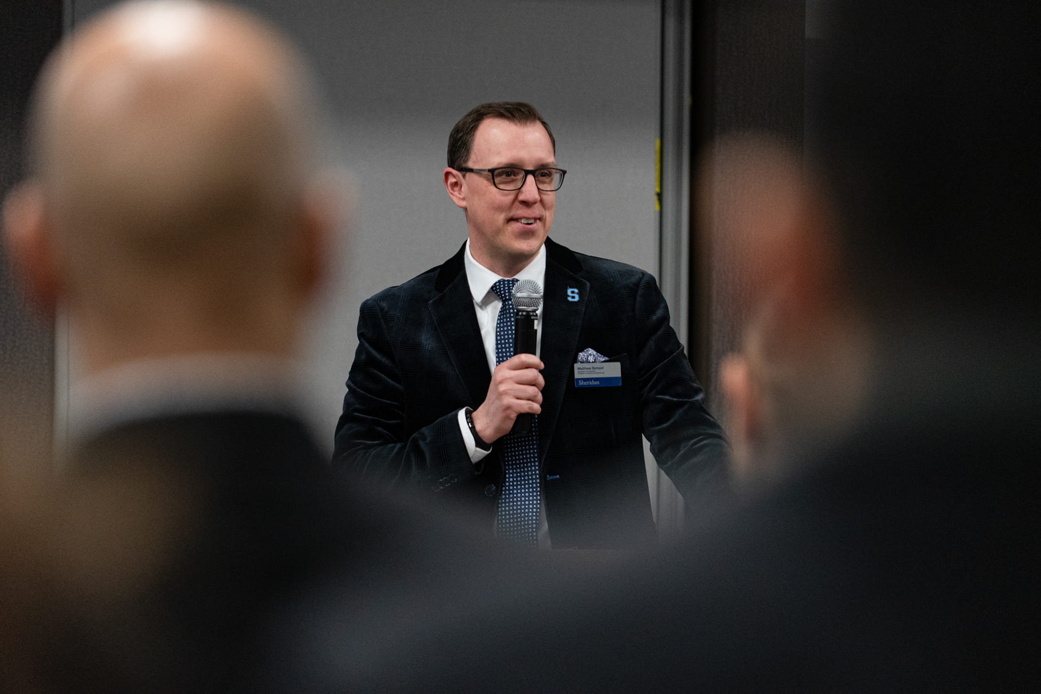 Sheridan's Associate Vice Provost, Academic & Industry Integrations, Matt Rempel delivers opening remarks at the 2025 Co-op and Work-Integrated Learning Student of the Year Awards Ceremony