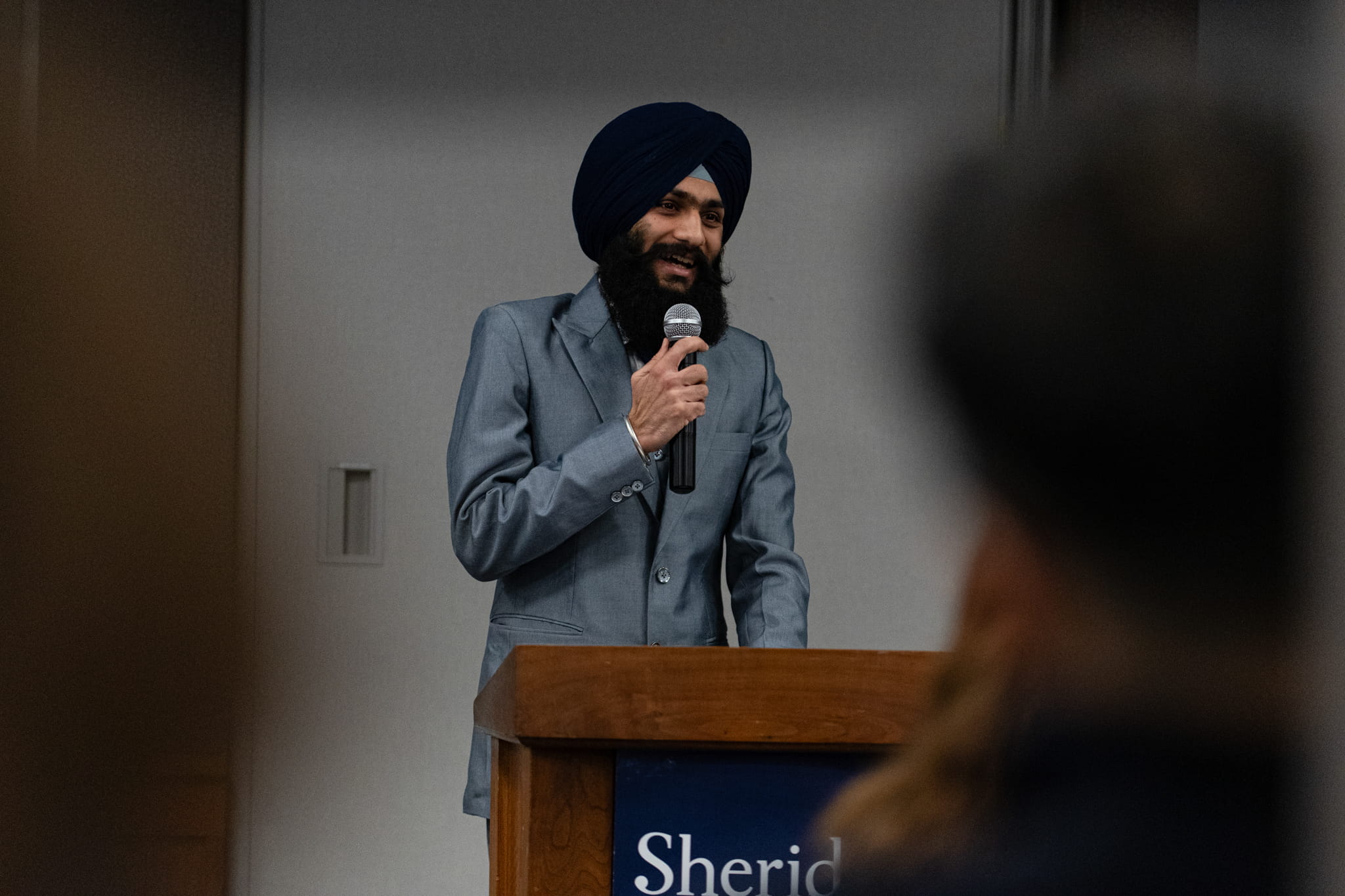 2025 Sheridan Co-op and Work-Integrated Learning Student of the Year Award recipient from the Faculty of Applied Science and Technology delivers thank you speech