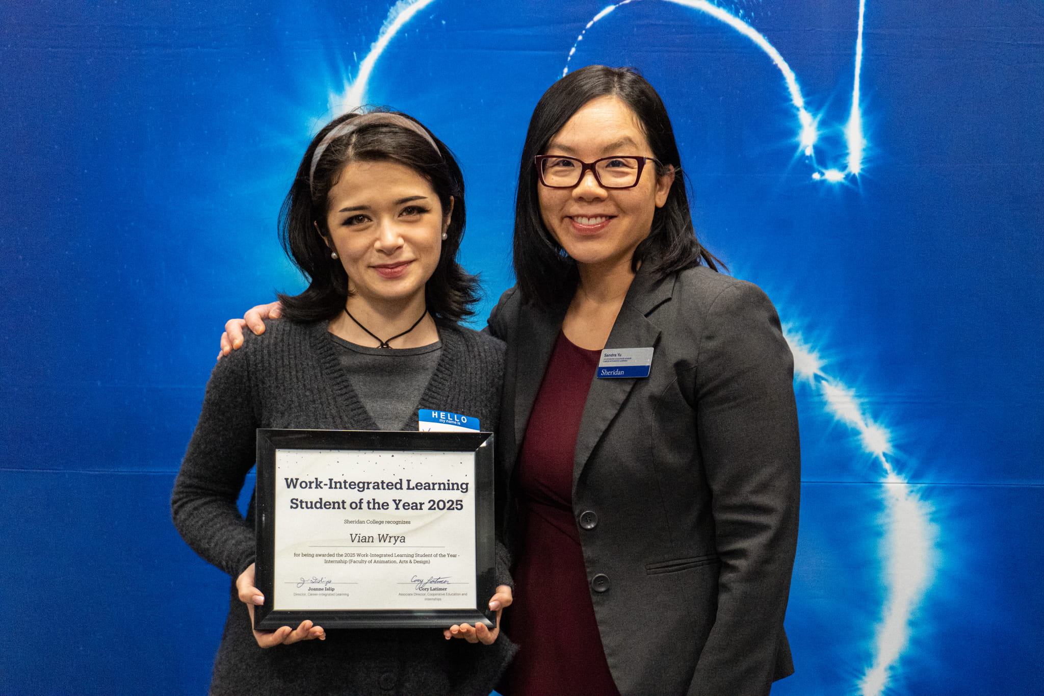 Vian Wrya and Sandra Yu