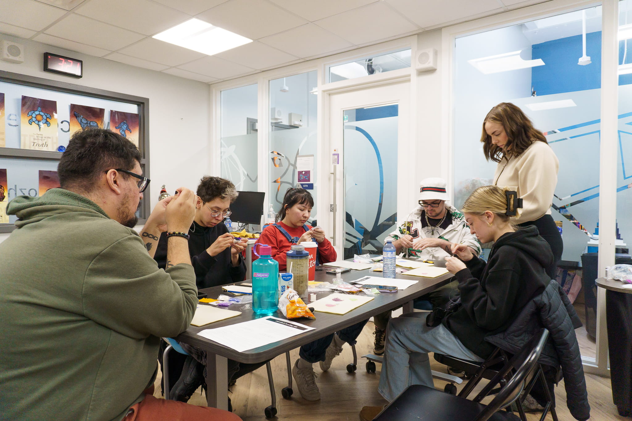 Students learn the art of beading at Sheridan's Centre for Indigenous Learning and Support