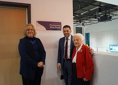 Photo of Dr. Mary Preece, Mohamad Fakih and Hazel McCallion