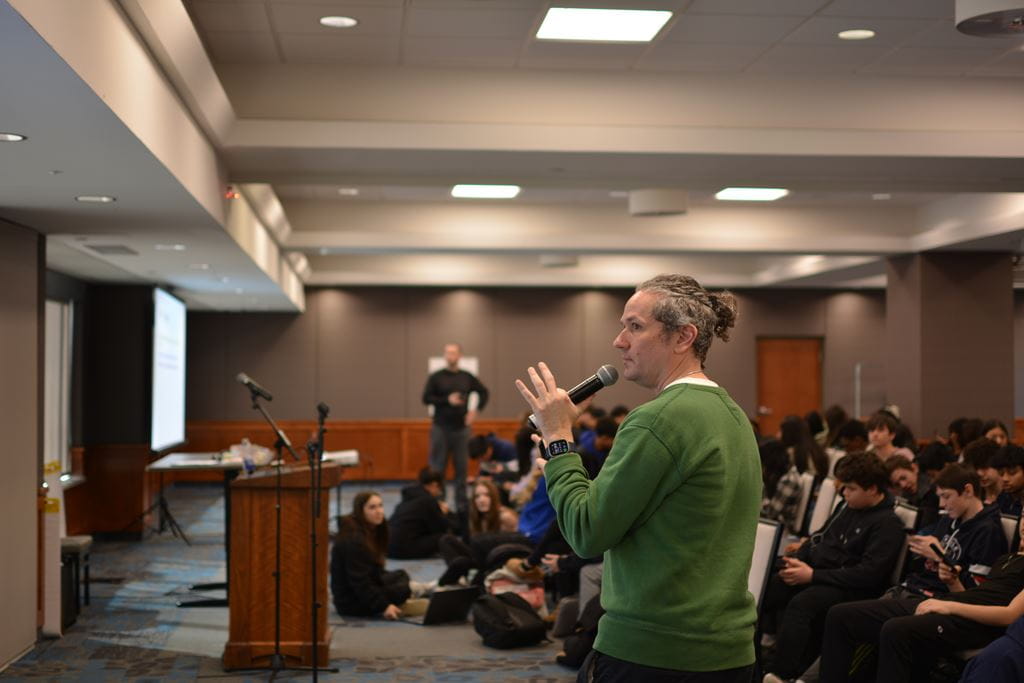 Sheridan professor Dr. Joel Lopata presents during the workshop