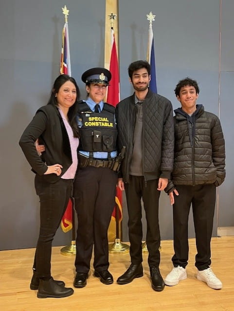 Constable Nazia Murrad with her family