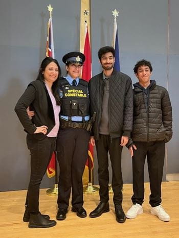 Constable Nazia Murrad with her family