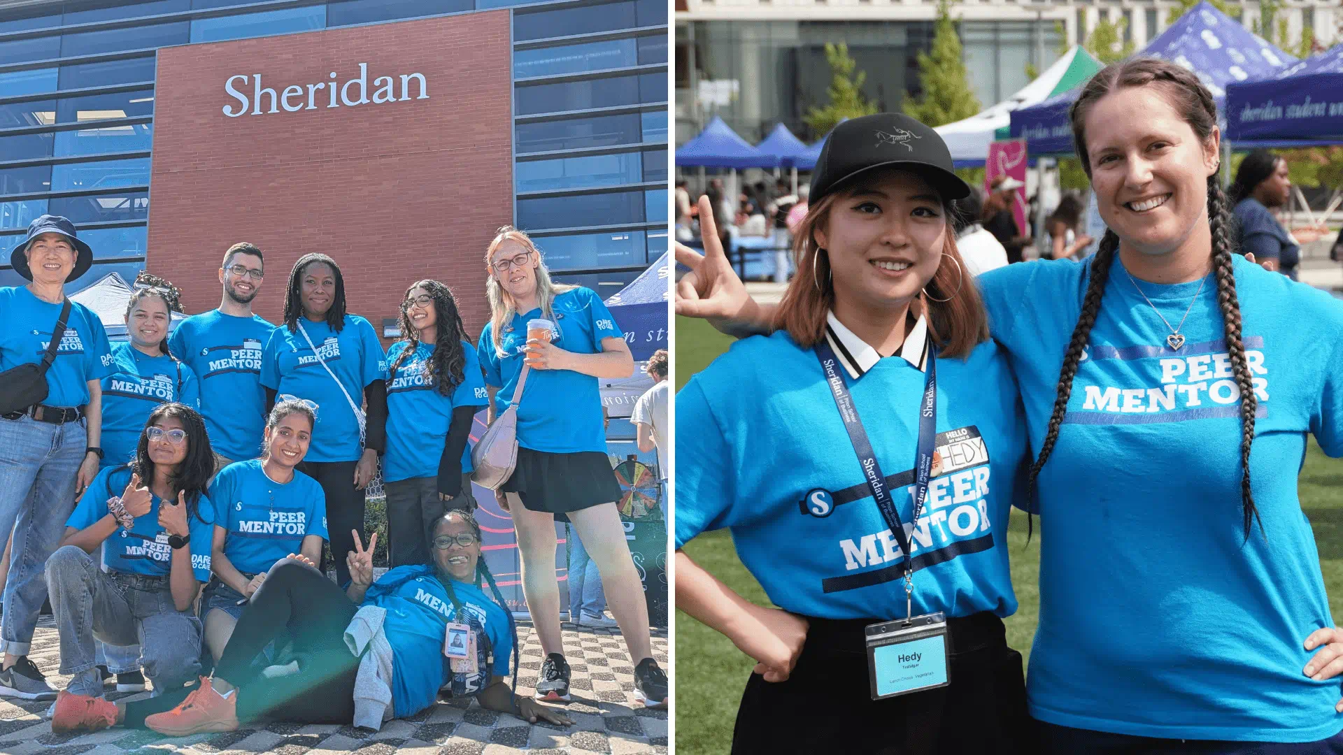 Sheridan student volunteers and staff at New Student Orientation