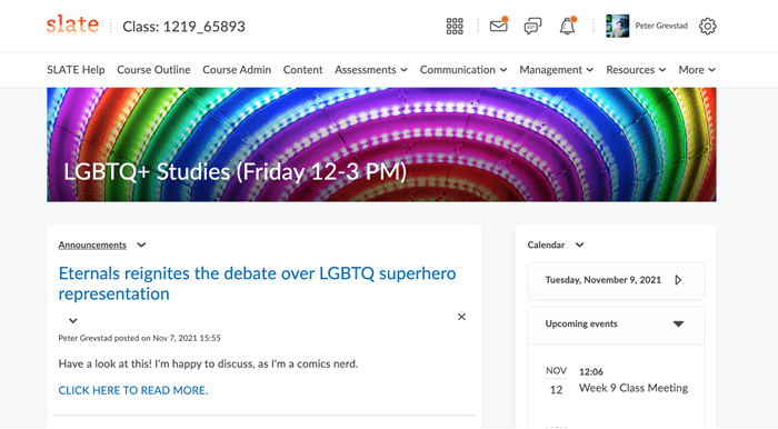 LGBTQ course screenshot
