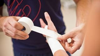 Taping wrists