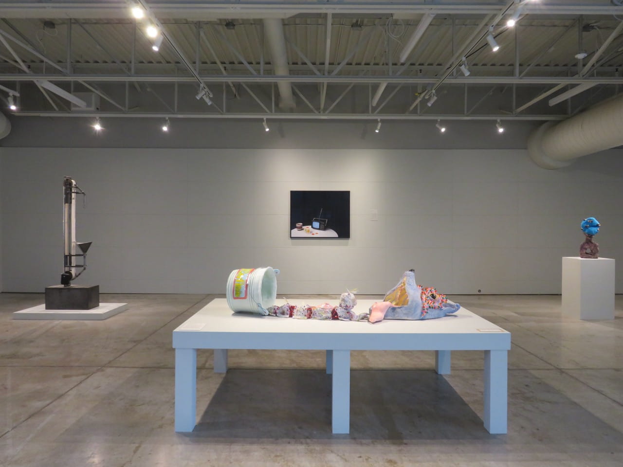 Photo of the Graduating Student Art Awards Exhibition at the Creative Campus Student Gallery at Trafalgar Campus, held from September 2023 to November 2023