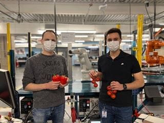 Acrebot founder George Balyasin and CAMDT research technologist Ramzy Ganady