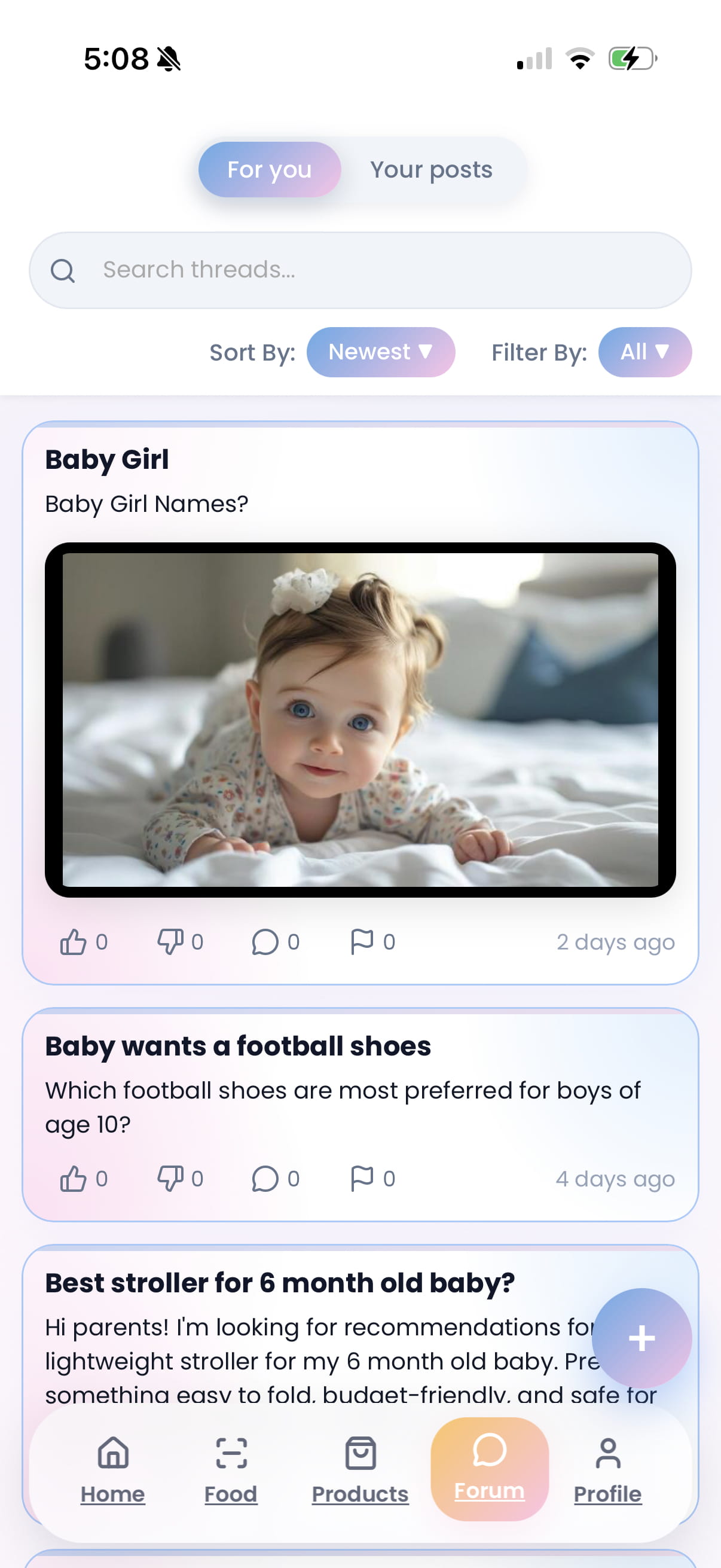 Screenshot of the ParentPrep+ app