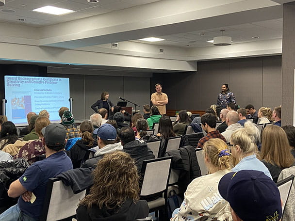 Sheridan experts present creativity principles during professional development session with Thomas A. Blakelock High School