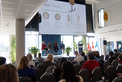 Photo of Entrepreneurship panel at Maclean's @ Sheridan Future of Innovation event