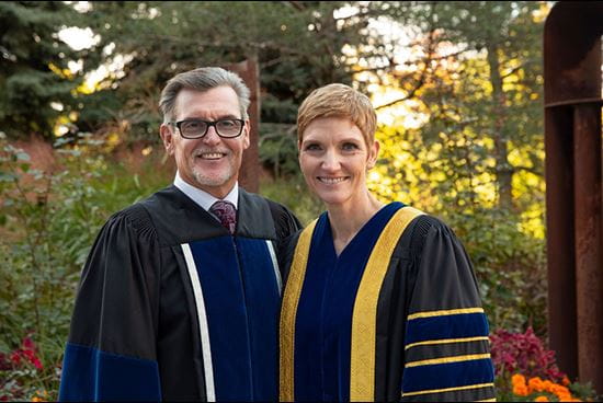 Dr. Janet Morrison and Steve Boone.