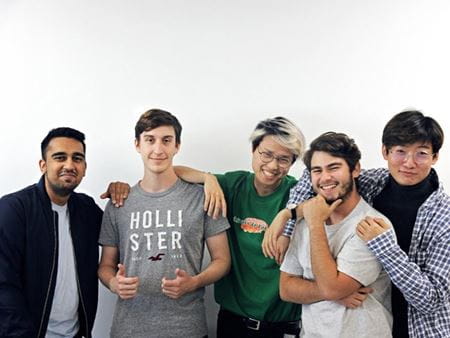 Sukhraj Johal, Tibi Leonov, William Lu, Ata Dogan, Peter Lu - Sheridan students who created the game LightFarm