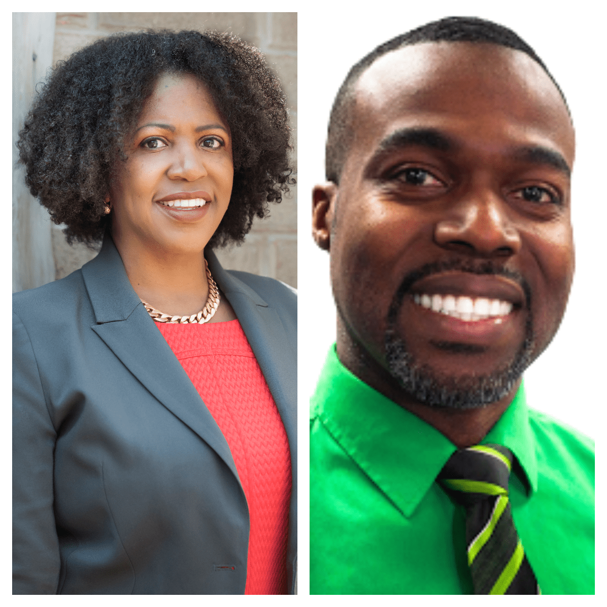 Headshots of Faith Tull and Ryan Knight