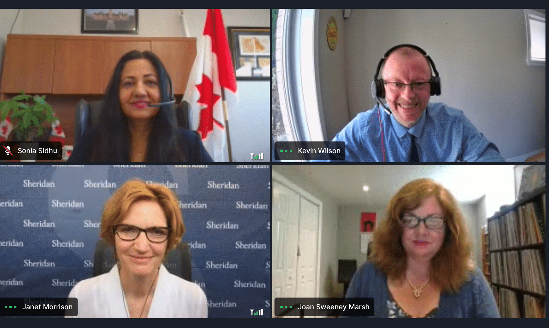 MP Sonia Sidhu, Kevin Wilson, Joan Sweeney Marsh and Dr. Janet Morrison