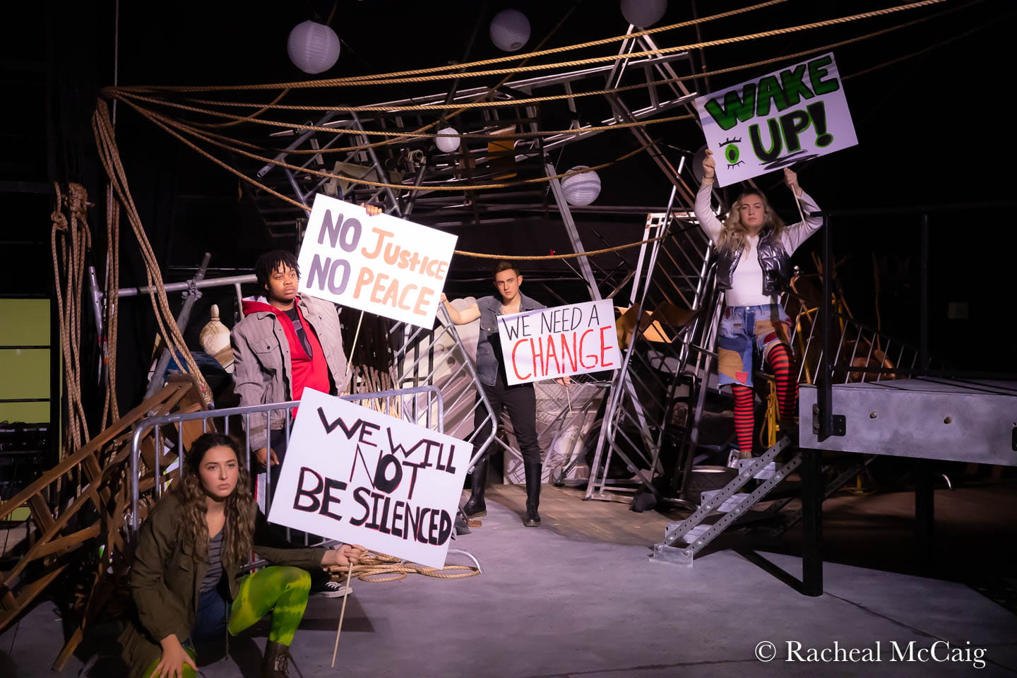 Musical theatre performers onstage