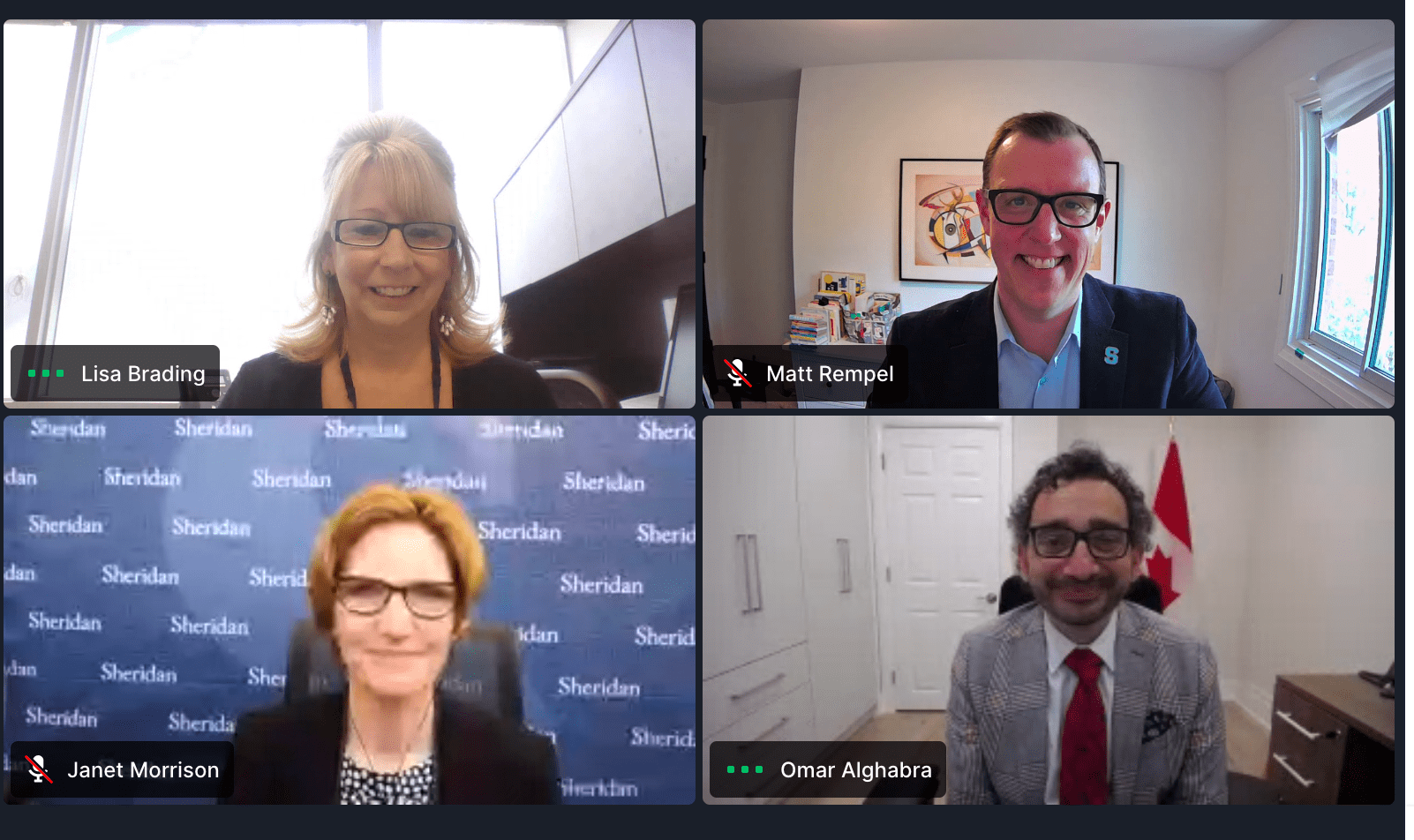 Lisa Brading, Matt Rempel, Minister Omar Alghabra, Dr. Janet Morrison