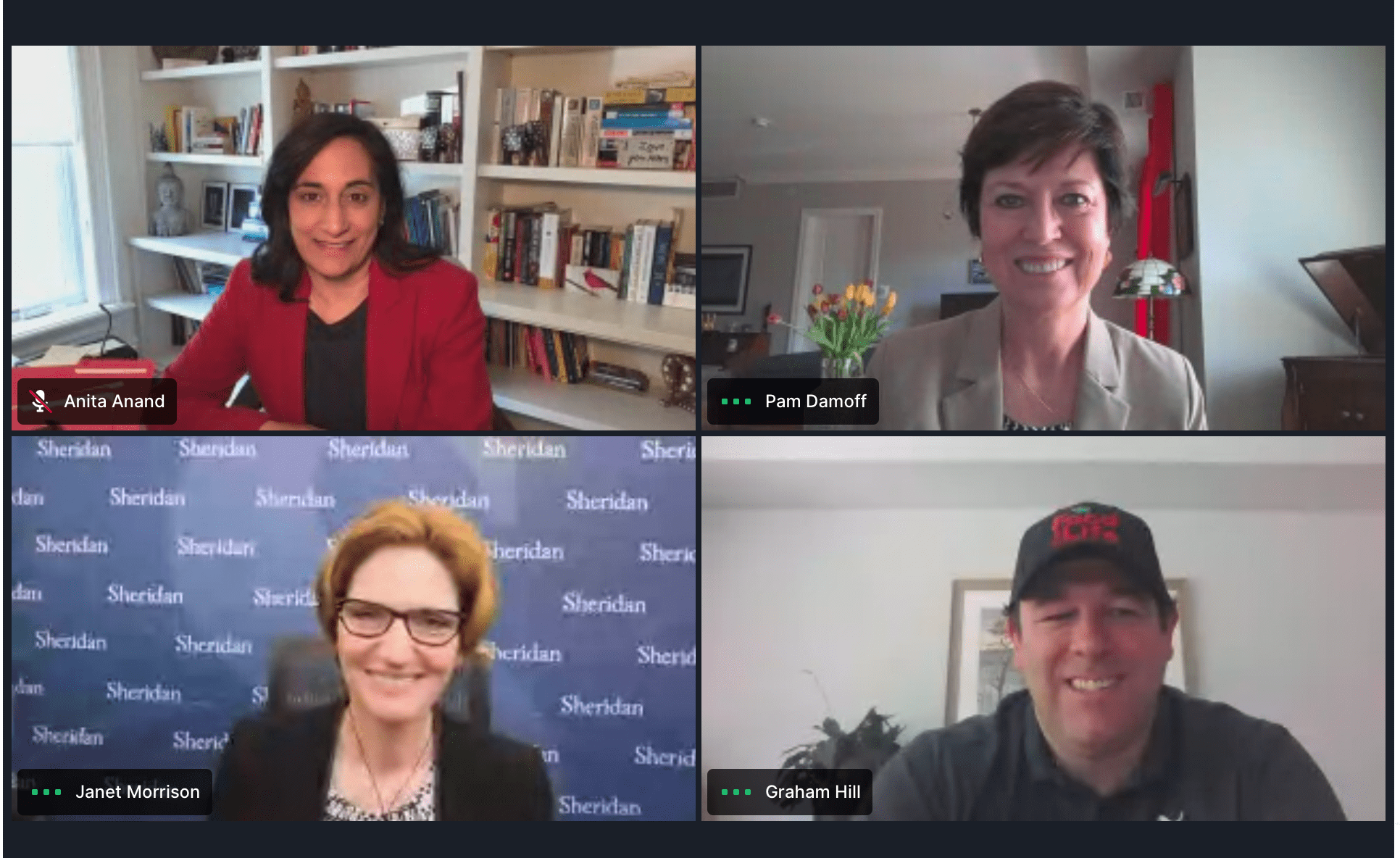 Minister Anita Anand, MP Pam Damoff, Graham Hill, Dr. Janet Morrison