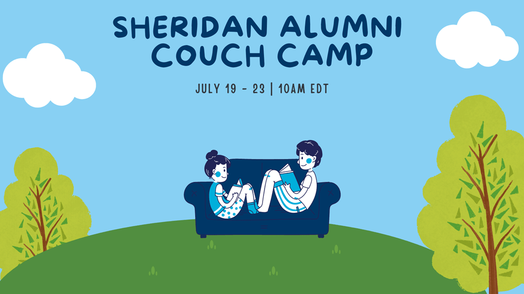 Sheridan alumni couch camp illustration