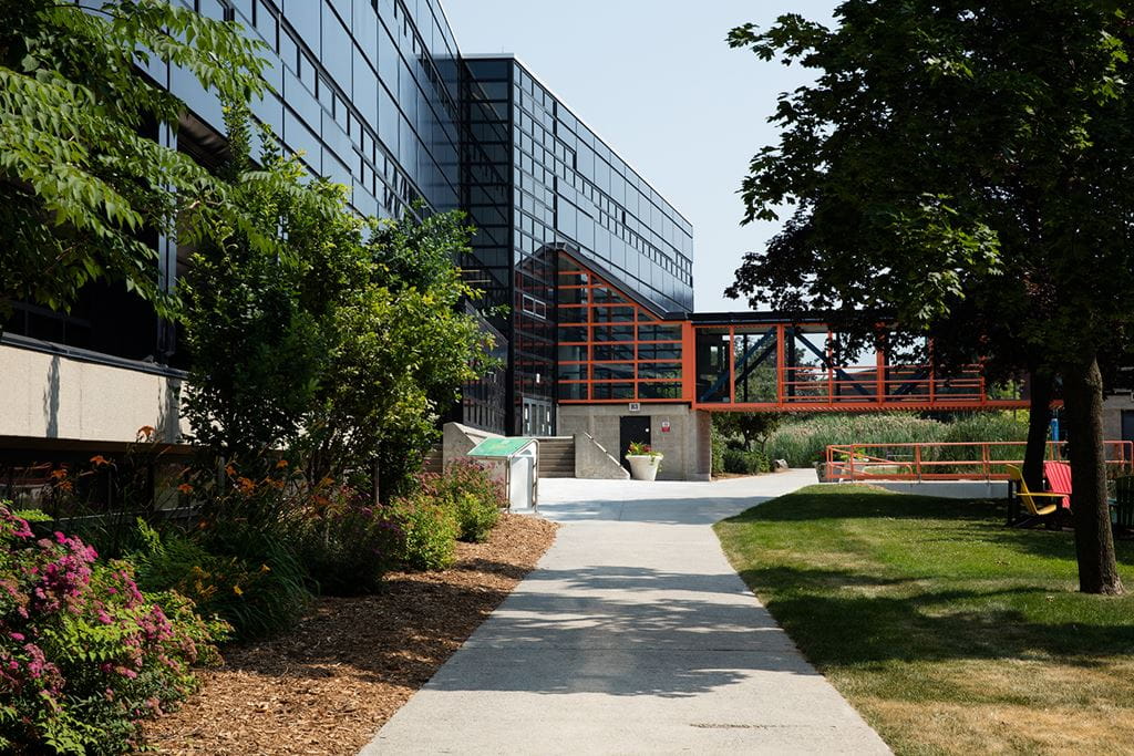 Sheridan bridge between B wing and C wing.