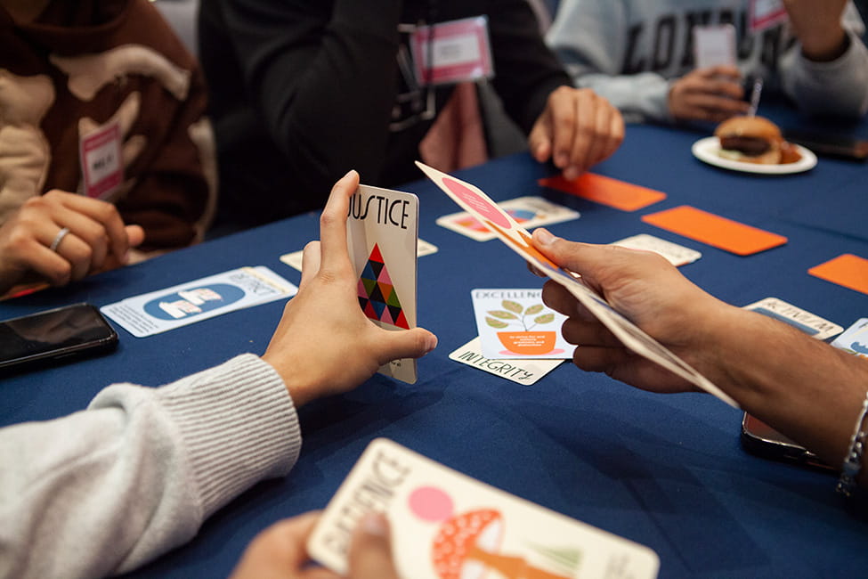 Cards on a table