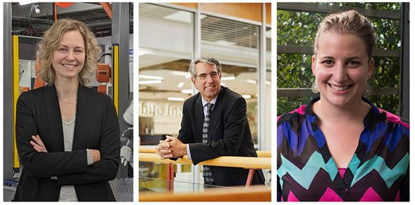 Portrait collage of Dr. Carolyn Moorlag, Dr. Ed Sykes, and Dr. Lia Tsotsos