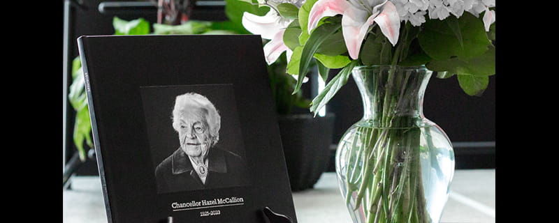 Commemorative book to honour the life of Hazel McCallion.