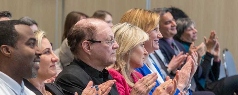 Sheridan President and Vice Chancellor Dr. Janet Morrison with Mayor Bonnie Crombie and Peter McCallion.