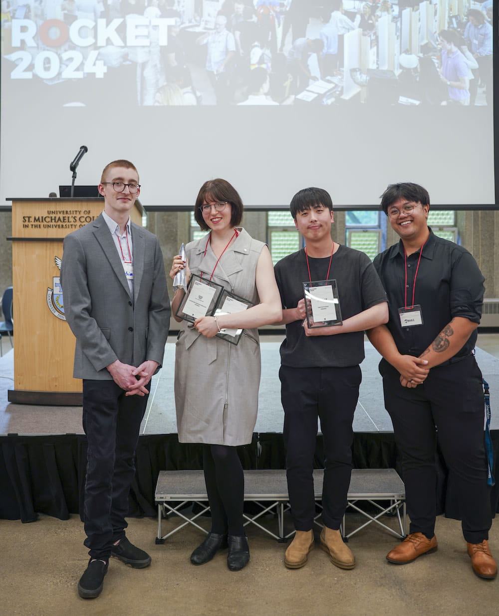 Anna Keefe and Sung Ha Chu with fellow competition finalists