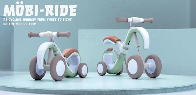 Mock-up of Sung Ha Chu's award winning capstone project Mobi: RE-CYCLING Journey from Three to Eight on the Mobius Strip