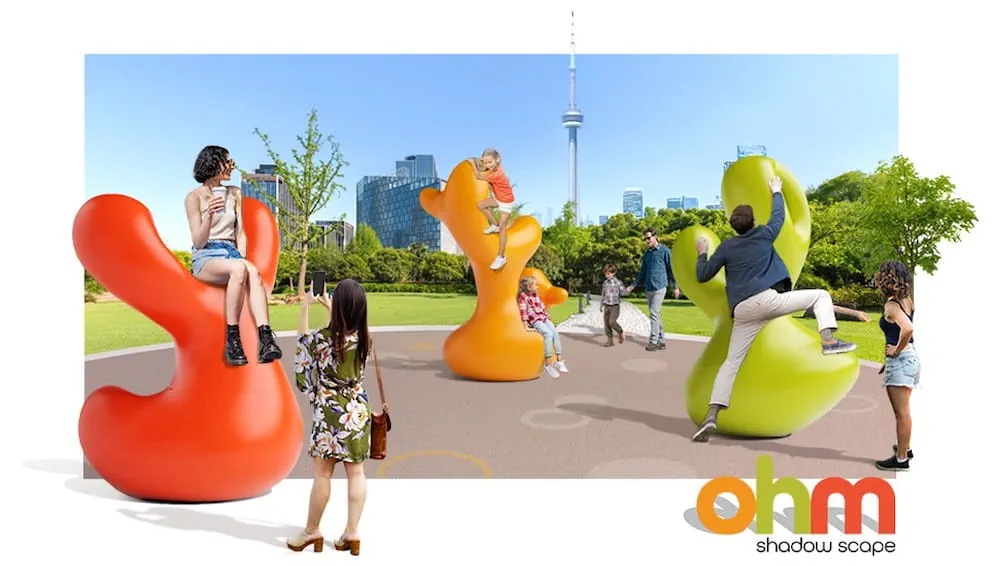 Mock-up of Anna Keefe's award winning capstone project ohm shadow scape: A Contemporary Play Space Serving a Modern World