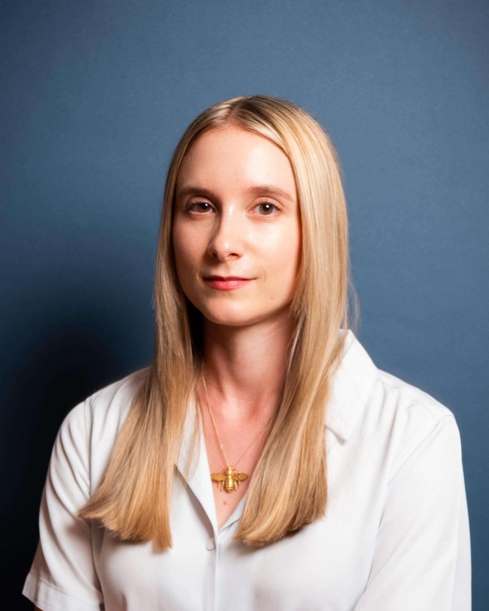 A head shot of poet, writer and editor Cassidy McFadzean