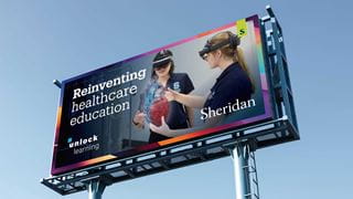 Billboard | Reinventing healthcare education | unlock learning | Sheridan