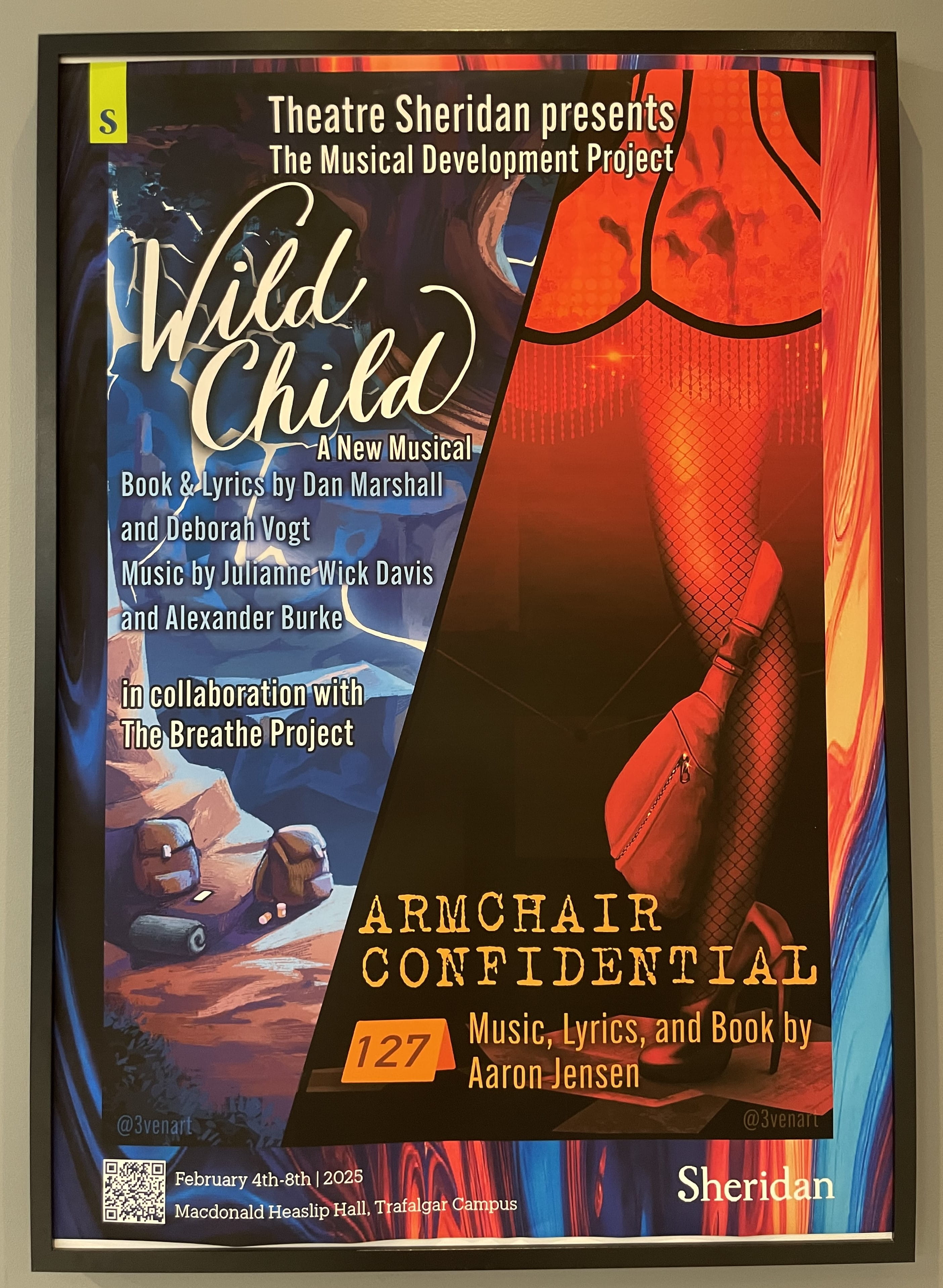 Theatre poster featuring Wild Child and Armchair Confidential