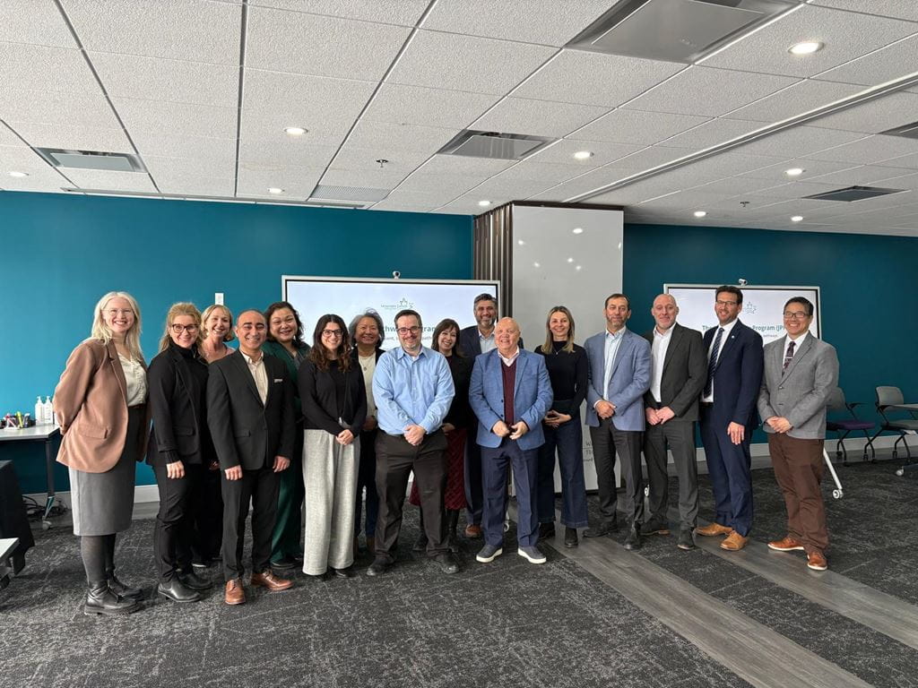 Representatives of Languages Canada and various schools, including Sheridan College, stand together for a group photo